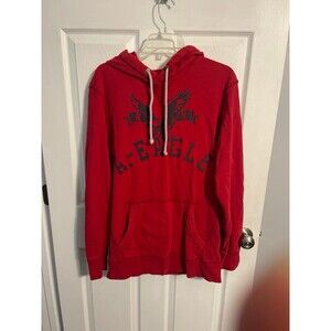 American Eagle Athletic Fit Hoodie Red Size LT